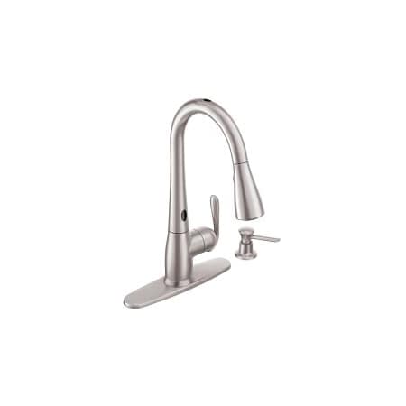 Moen Spot Resist Stainless One-Handle High Arc Pulldown Kitchen Faucet 87350ESRS